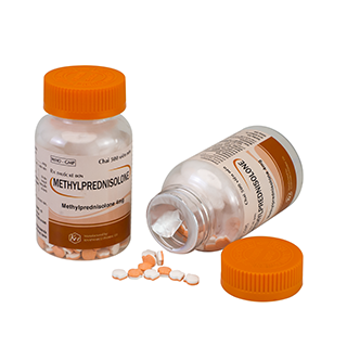 Methylprednisolone ( Vỏ sò 2 lớp trắng cam )